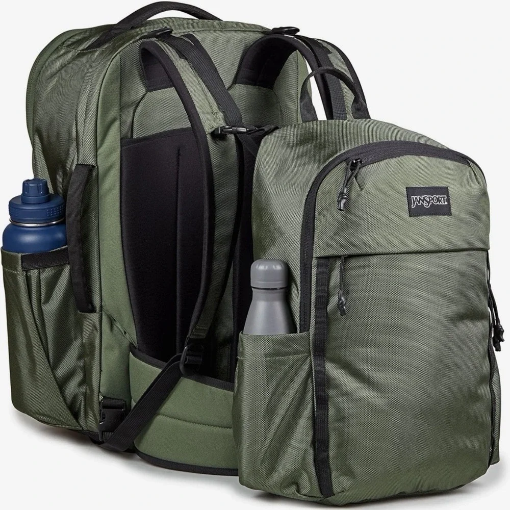 JanSport Venture Pack System 60L Travel Backpack 2-in-1 Carry On Cargo GREEN NEW